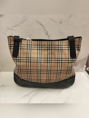 Authentic Vintage Nova Check Burberry Tote Bag With Digital COA
